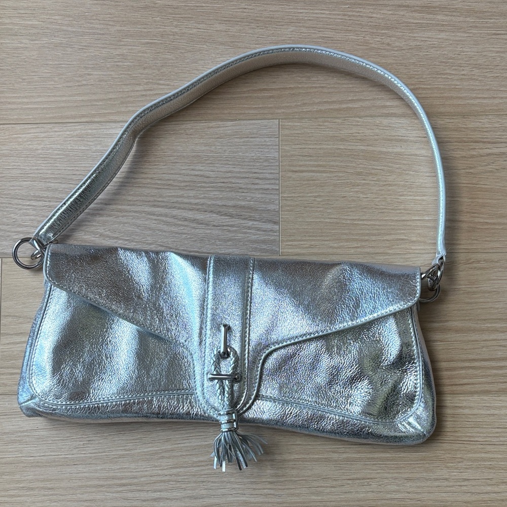 Silver East/West Bag